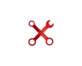 Wrench symbol illustration Royalty Free Stock Photo