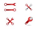 Wrench symbol illustration Royalty Free Stock Photo
