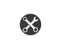 Wrench symbol illustration Royalty Free Stock Photo