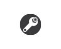 Wrench symbol illustration Royalty Free Stock Photo