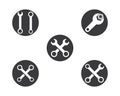 Wrench symbol illustration Royalty Free Stock Photo