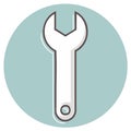 Wrench tool icon illustration for repair, maintenance, and settings menu symbol Royalty Free Stock Photo