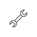 Wrench tool isolated vector icon