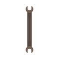 Wrench top view flat vector icon. Industrial steel hardware engineering iron spanner. Professional tool repair