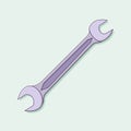 Wrench Vector Icon Illustration. Spanner Vector. Flat Cartoon Style Suitable for Web Landing Page, Banner, Flyer, Sticker, Royalty Free Stock Photo