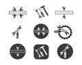 wrench vector illustration and icon of automotive repair