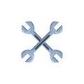 wrenches tools crossed isolated icon