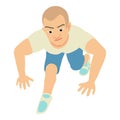 Wrestler athlete icon isometric vector. Athlete in sportswear during competition