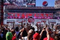 Wrestling Daniel Bryan enters arena as crowd yes chants with him