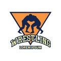 Wrestling logo with text space for your slogan / tag line