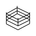 Wrestling ring black icon vector Royalty Free Stock Photo