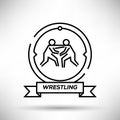 Wrestling Sport Stroke Icon