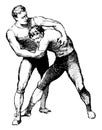 Wrestling vintage illustration