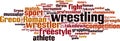 Wrestling word cloud