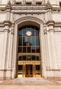 Wrigley Building Gold door entrance in Chicago Downtown, USA Royalty Free Stock Photo