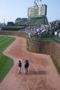 Wrigley Field - Chicago Cubs Ivy and Scoreboard Royalty Free Stock Photo