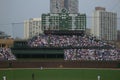 Wrigley Field - Famous Bleachers and Scoreboard Royalty Free Stock Photo