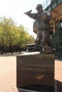 Harry Caray Statue at Wrigley Field, home of Chicago Cubs Baseball Team Royalty Free Stock Photo