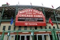 Wrigley Field Stadium Sign, Home of The Chicago Cubs. Chicago, IL, USA. September 21, 2016. Royalty Free Stock Photo