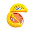 Wrigley`s Juicy Fruit chewing gum  isolated Royalty Free Stock Photo