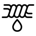 Wring last water drop icon, outline style