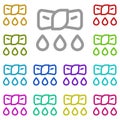 Wring multi color icon. Simple thin line, outline vector of laundry icons for ui and ux, website or mobile application
