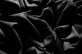 Wrinkle black fabric texture, And incident light Royalty Free Stock Photo