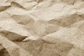 Wrinkle brown kraft paper textured background. Vector for use in design element or decoration Royalty Free Stock Photo