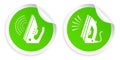 Wrinkle free steam iron labels Royalty Free Stock Photo