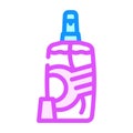 wrinkle smoothing detergent spray color icon vector illustration
