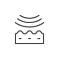 Wrinkle smoothing line outline icon