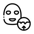 Wrinkle Smoothing Mask Icon Outline Illustration