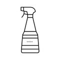 wrinkle smoothing spray line icon vector illustration