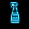 wrinkle smoothing spray neon glow icon illustration