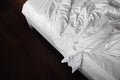 Wrinkle white messy duvet