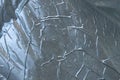 Wrinkled aluminium foil metallic industrial background