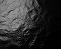 Wrinkled gradiented black foil texture background Royalty Free Stock Photo