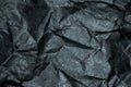 Wrinkled black matte paper backgraund Royalty Free Stock Photo