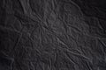 wrinkled black paper texture Royalty Free Stock Photo