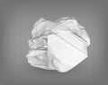 Wrinkled or crumpled garbage paper or trash ball
