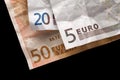 Wrinkled euro money Royalty Free Stock Photo