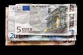 Wrinkled euro money Royalty Free Stock Photo