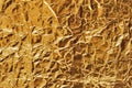 Wrinkled golden foil texture as background Royalty Free Stock Photo