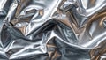 wrinkled matte aluminum foil texture tinfoil with Royalty Free Stock Photo