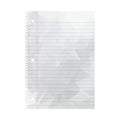 Wrinkled Note paper. Notebook paper with lines Royalty Free Stock Photo