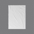 Wrinkled paper vector realistic template for poster Royalty Free Stock Photo