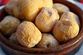 Wrinkled potatoes called papas arrugadas is a typical dish from Tenerife,Canary Islands, Spain. Royalty Free Stock Photo