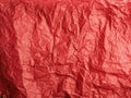 Wrinkled red recycling paper using as background Royalty Free Stock Photo