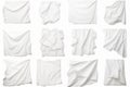 Wrinkled Set of crumpled sheets of different paper. Generate Ai Royalty Free Stock Photo