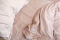 Wrinkled sheet pillows blanket bed home textile